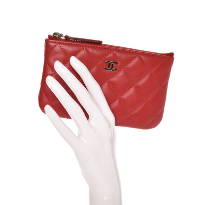 Chanel Lambskin Quilted Small Casino Cosmetic Case Red 2 of 9