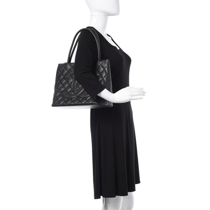 Chanel Caviar Quilted Medallion Tote Black 2 of 11