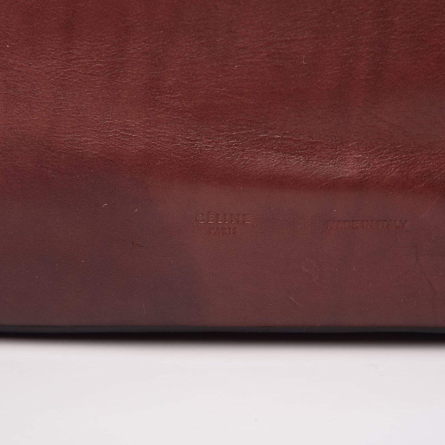 Supple Calfskin Tie Knot Twisted Tote Burgundy
