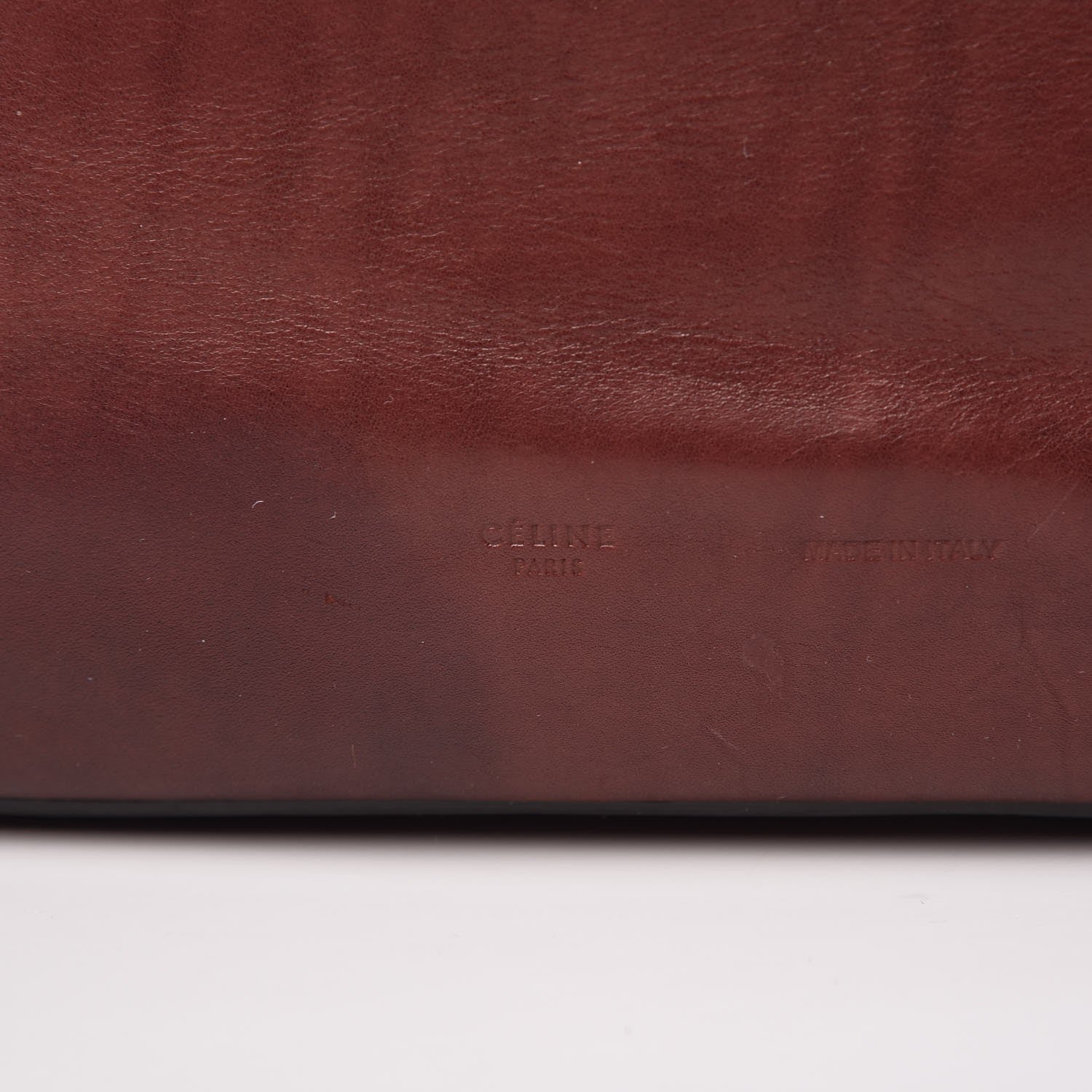 Celine Supple Calfskin Tie Knot Twisted Tote Burgundy 6 of 13