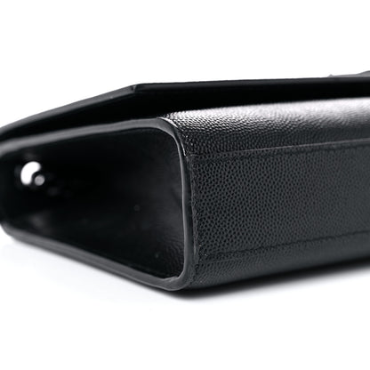 Saint Laurent Grain De Poudre Medium Classic Monogram Kate Satchel Black 8 of 9