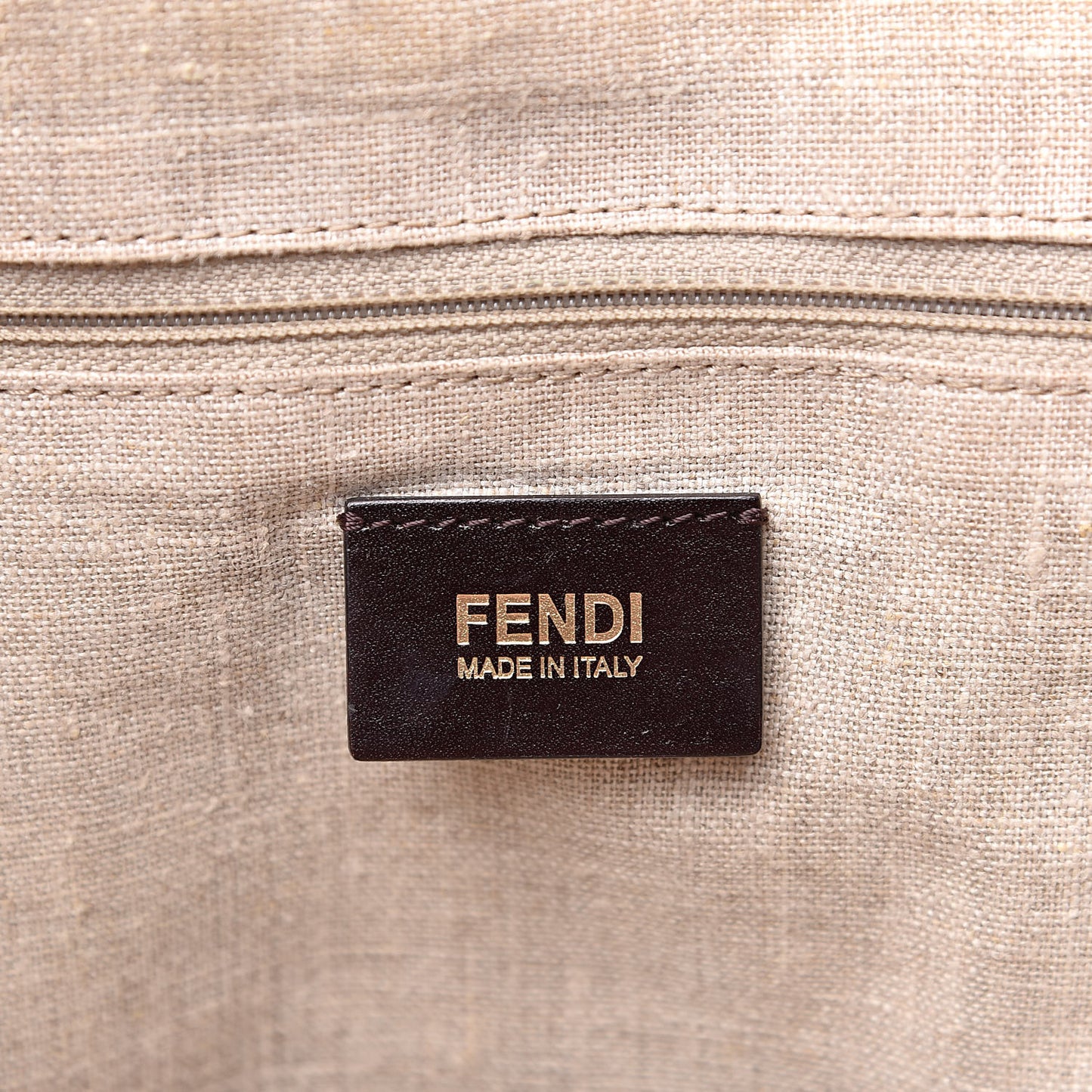 Linen Patent FF Shopping Tote Fragola
