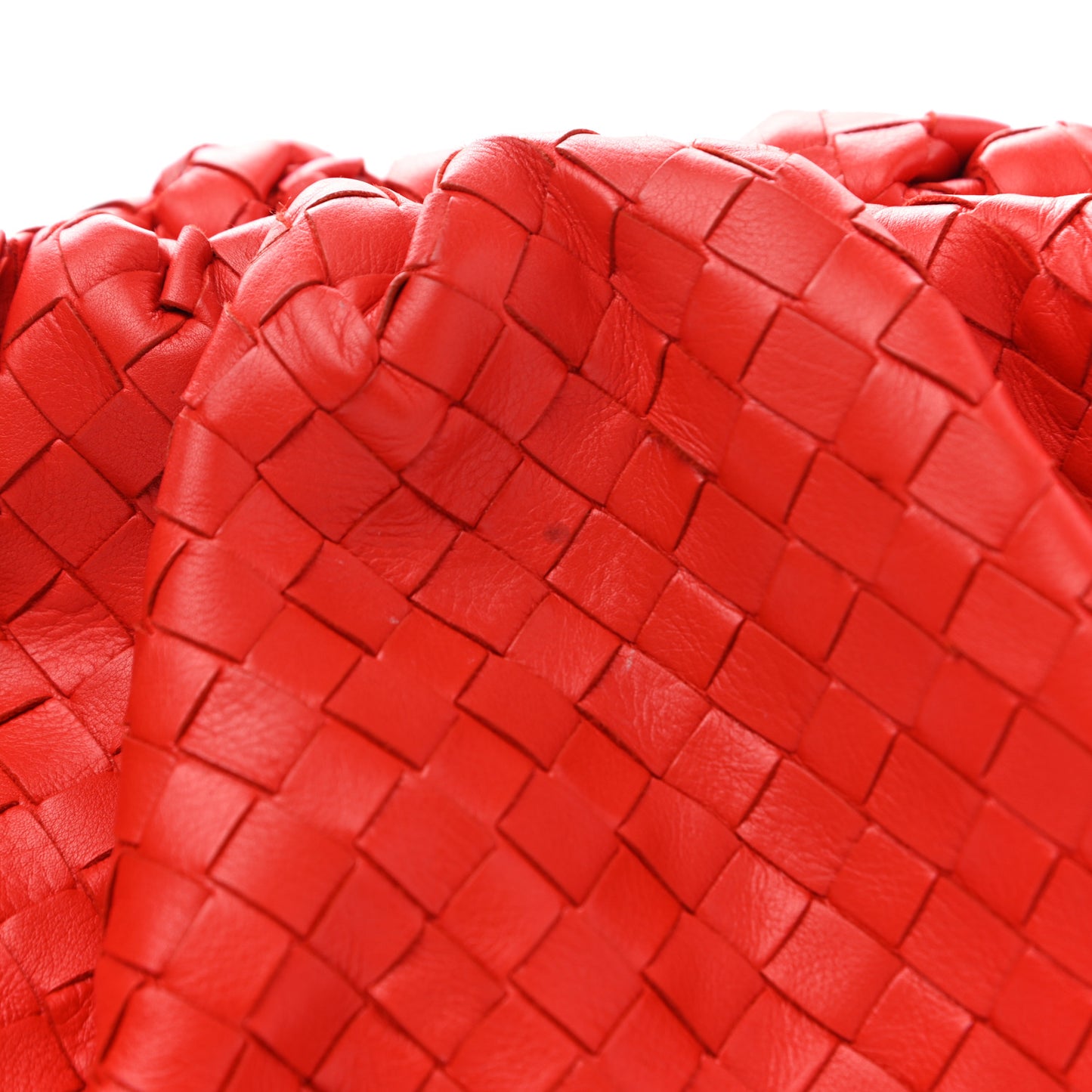 Nappa Maxi Intrecciato The Pouch Oversized Clutch Bright Red