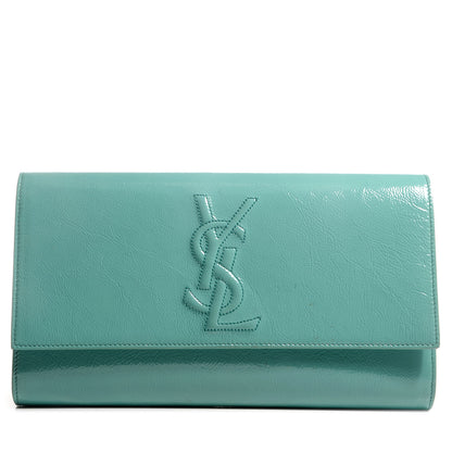 Saint Laurent Patent Belle De Jour Clutch Seafoam 1 of 7