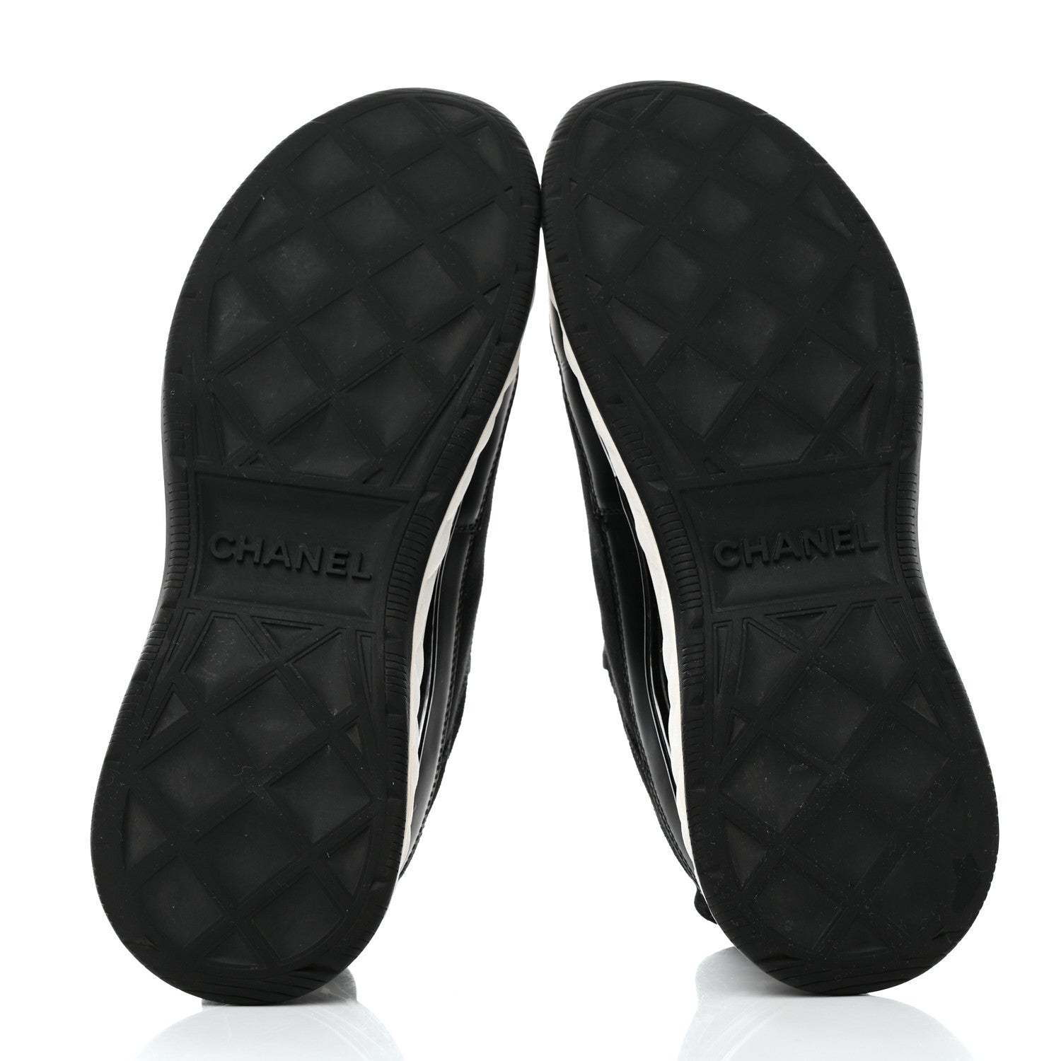 Chanel Velvet Calfskin Mixed Fibers CC Sneakers 39.5 Black 5 of 9