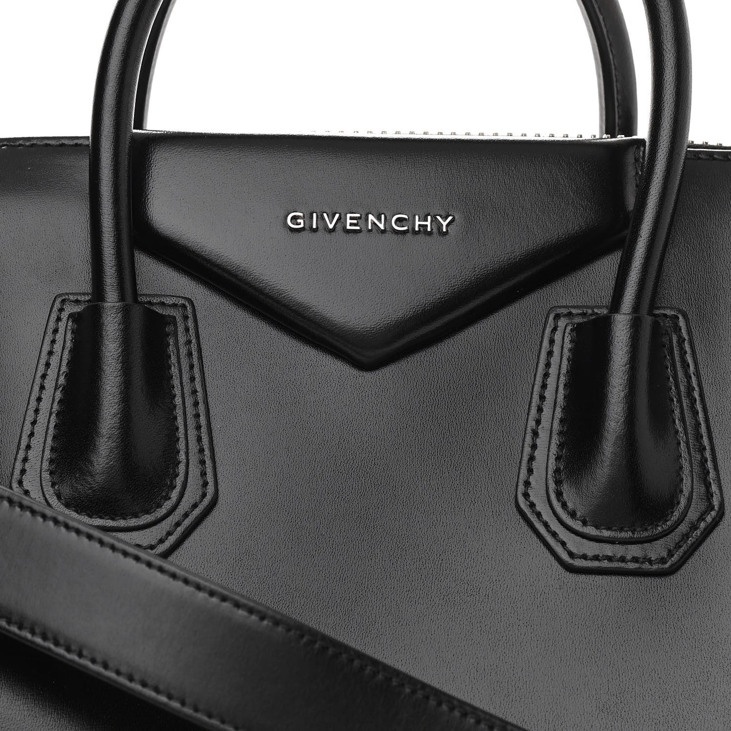Shiny Lord Calfskin Medium Antigona Black
