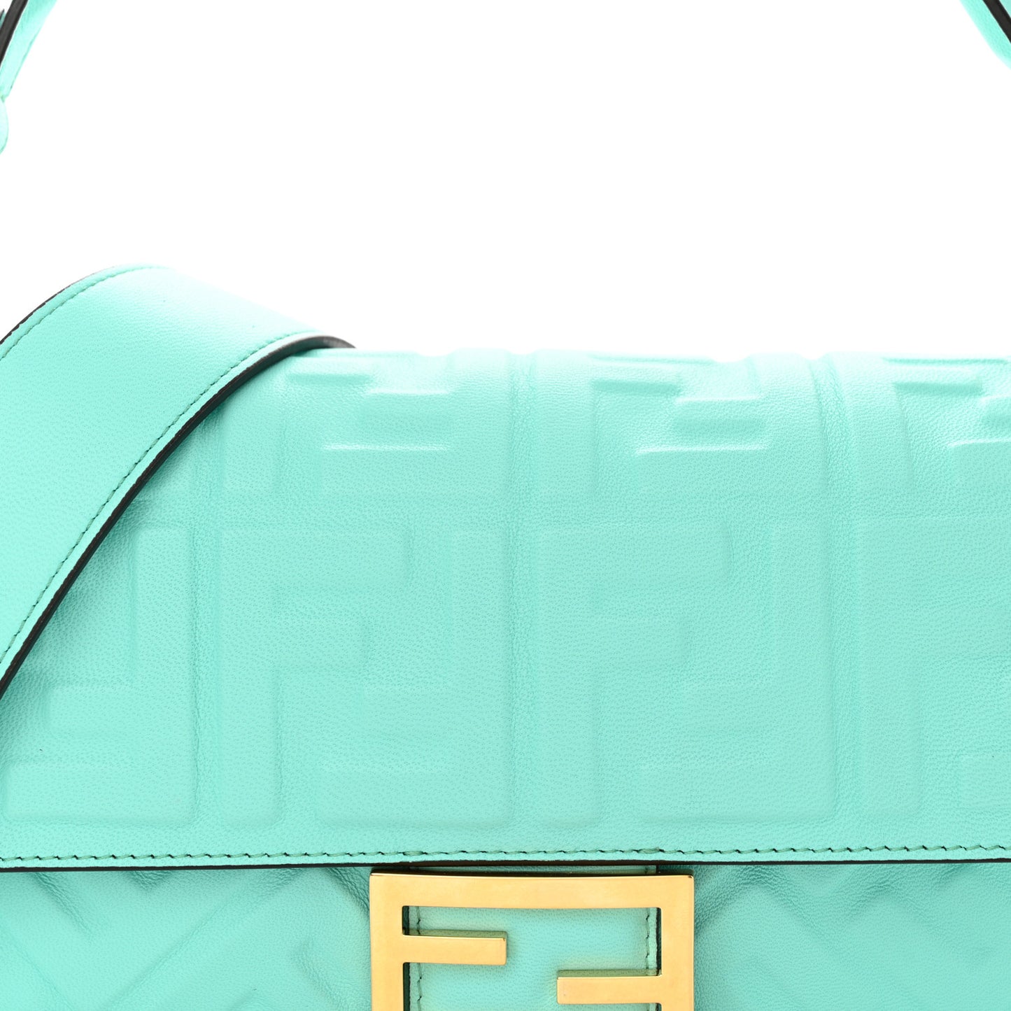 Nappa FF 1974 Embossed Baguette Tiffany