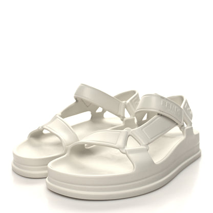 Fendi Rubber FF Sporty Hiker 25mm Sandals 38 Chalk 3 of 8