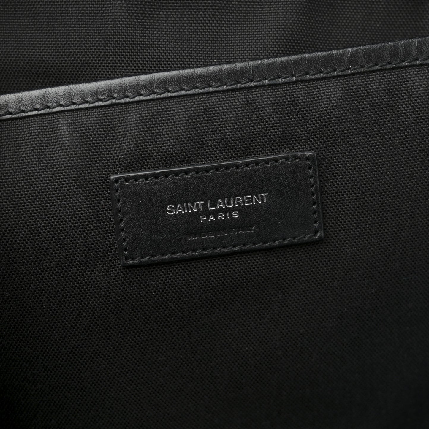 Canvas Signature Embroidered City Backpack Black