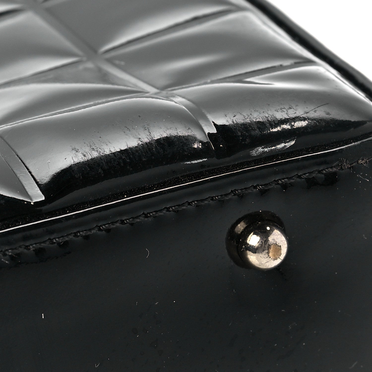 Chanel Patent Quilted CC Chocolate Bar Tote Black 7 of 7