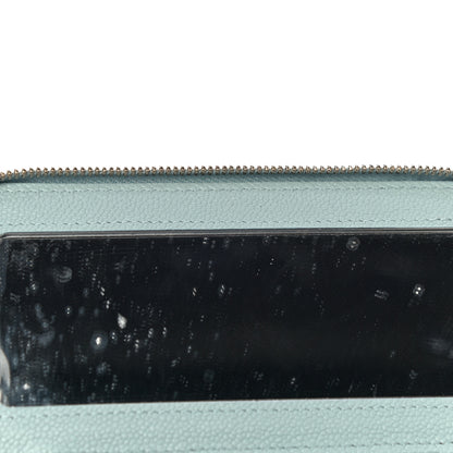 Chanel Caviar Quilted Small Tiny CC Vanity Case With Chain Light Blue 11 of 11