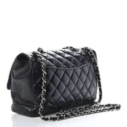 Chanel Lambskin Quilted Jumbo Single Flap Black 2 of 8