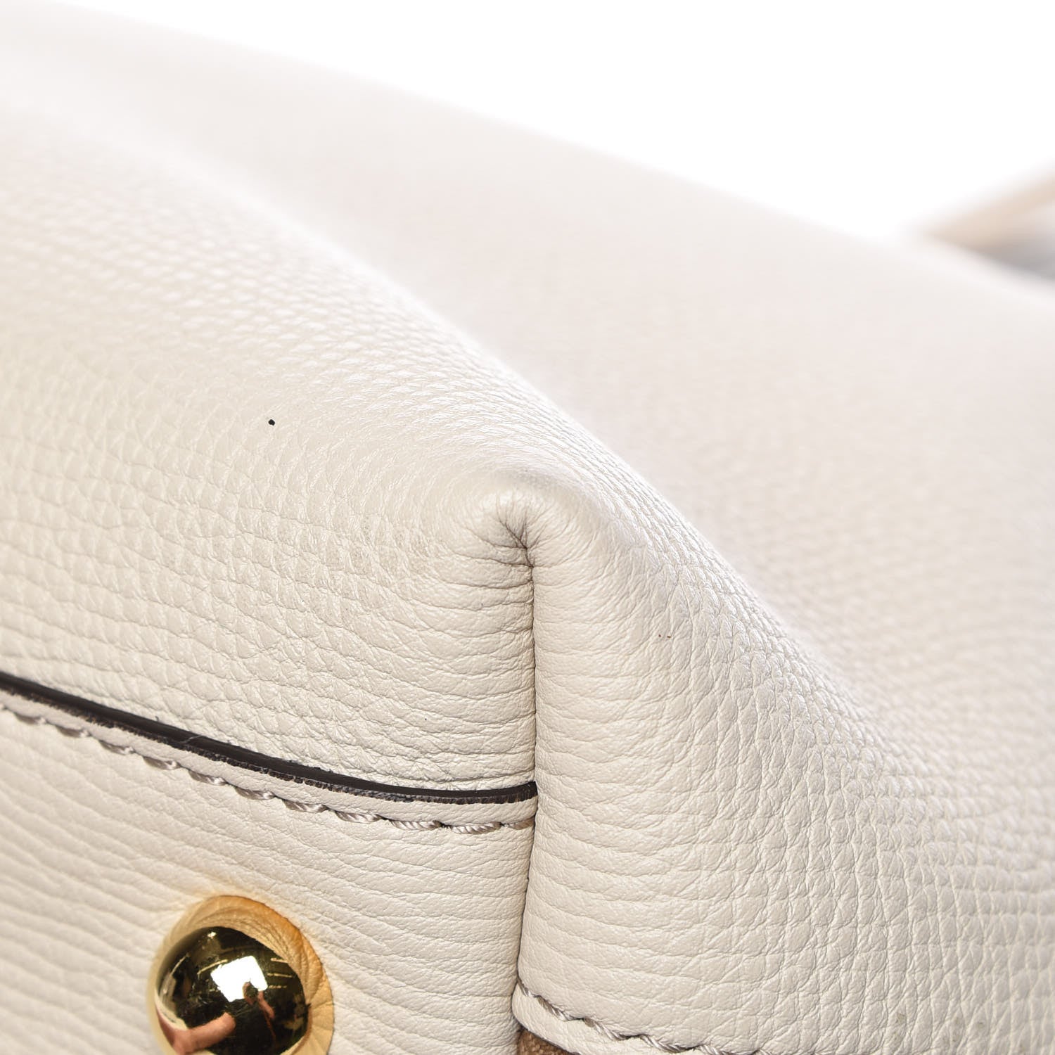 Burberry Derby Calfskin House Check Medium Welburn Tote Limestone 11 of 13