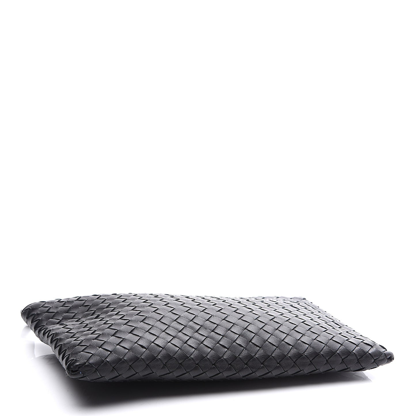 Nappa Intrecciato Zip Pouch Black