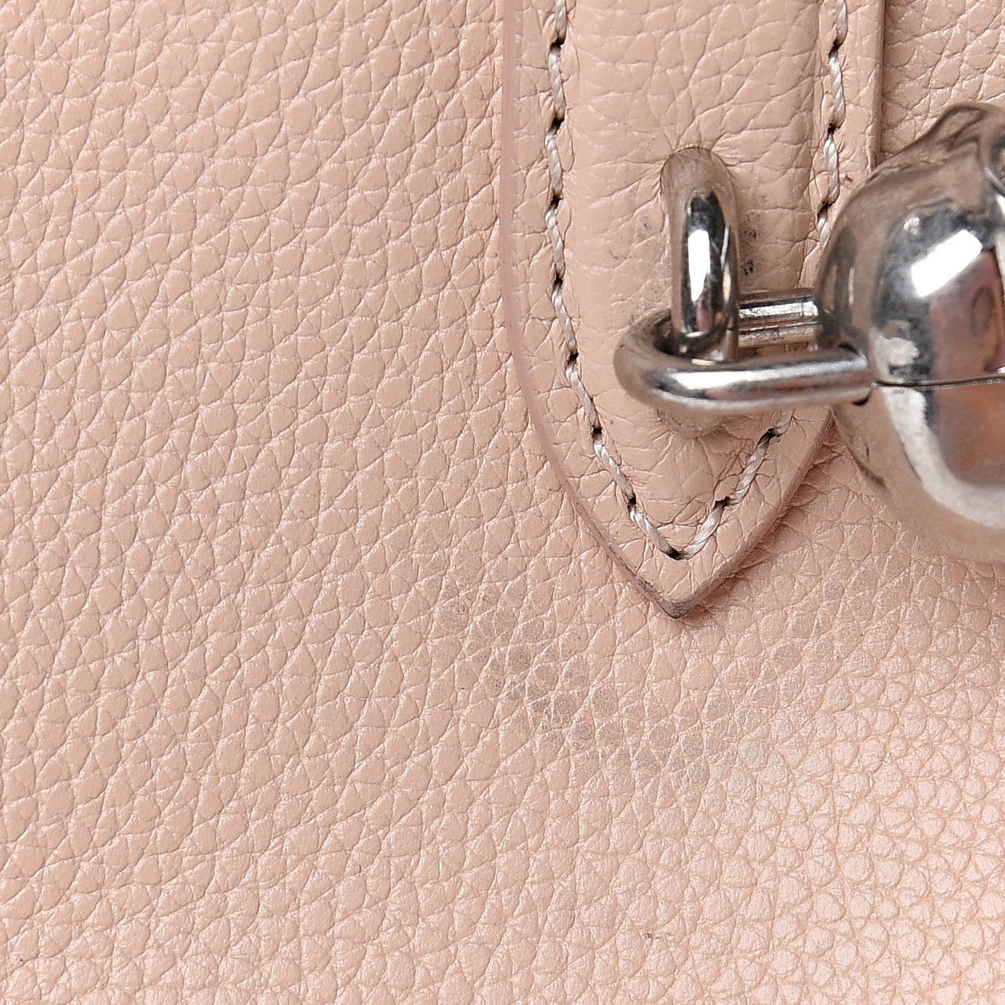 Pebbled Calfskin Small Skull Padlock Zip Around Tote Teint