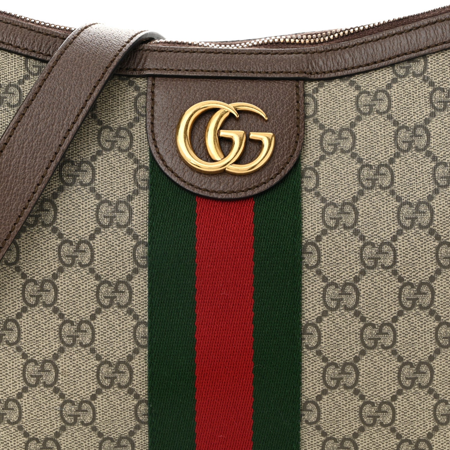 Gucci GG Supreme Monogram Web Small Ophidia Half Moon Hobo Brown 8 of 11