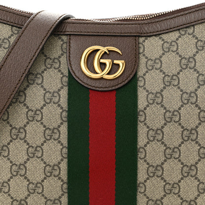 Gucci GG Supreme Monogram Web Small Ophidia Half Moon Hobo Brown 8 of 11