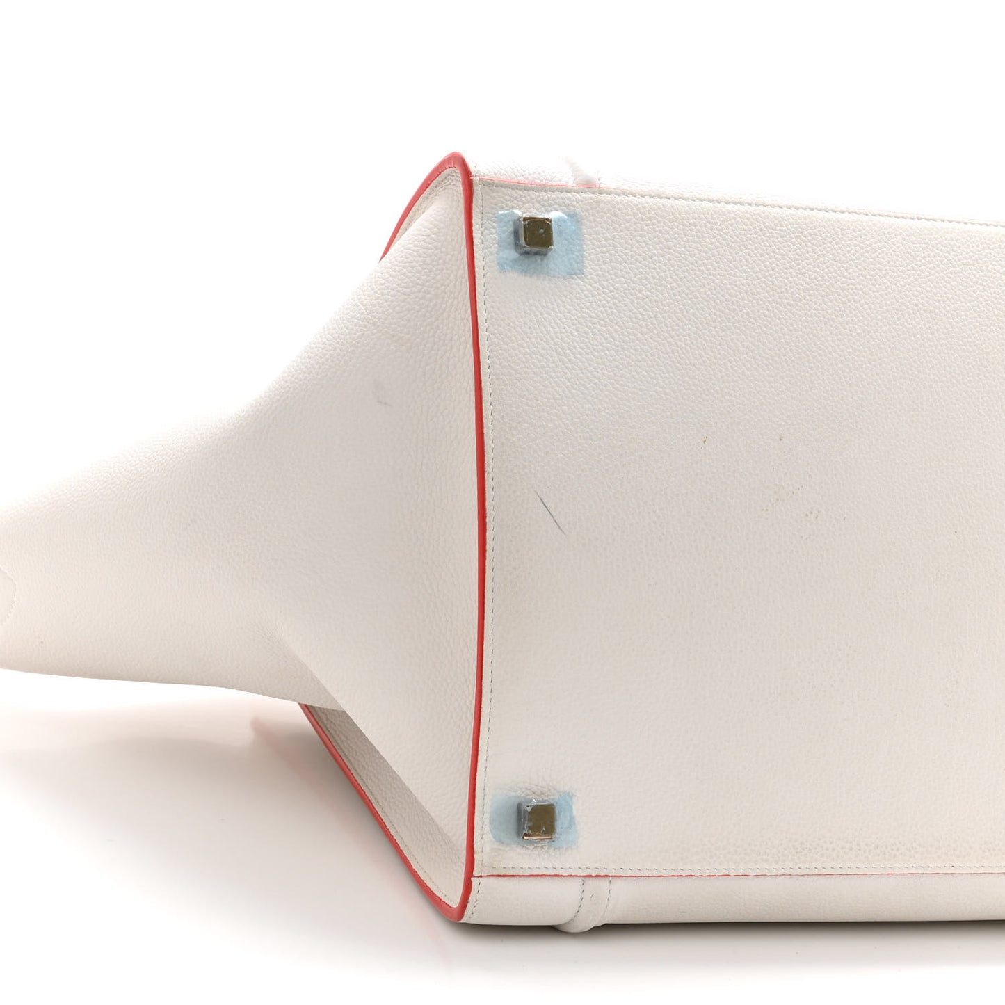 Grained Calfskin Medium Phantom Luggage White