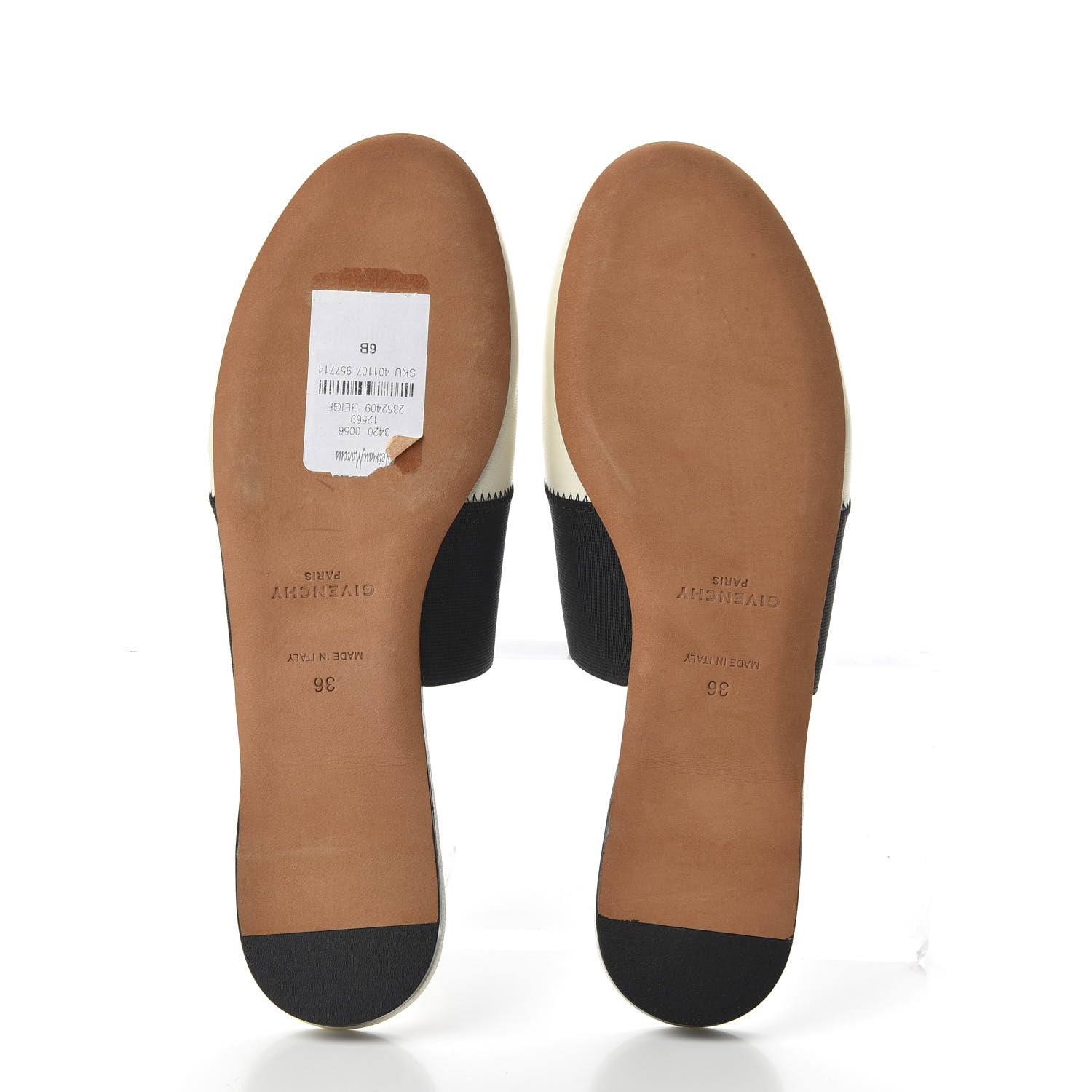 Givenchy Lambskin Bedford Logo Mule Slides 36 Beige 5 of 9