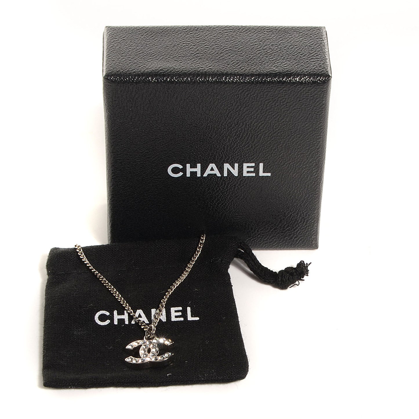 Crystal CC Timeless Necklace Silver