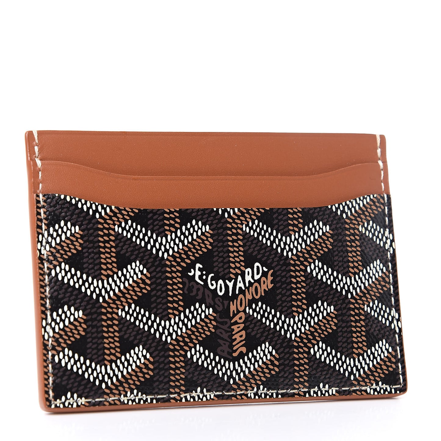 Goyardine Saint Sulpice Card Holder Black Gold