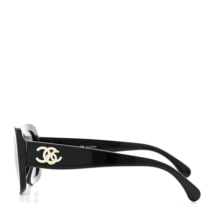 Chanel Acetate Polarized CC Sunglasses 5468-B-A Black 3 of 9