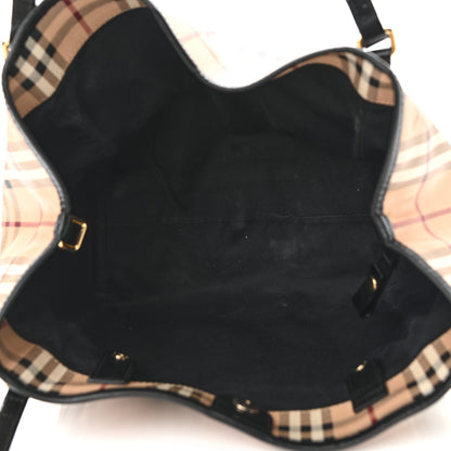 Burberry Haymarket Check Small Canterbury Tote Black 5 of 11