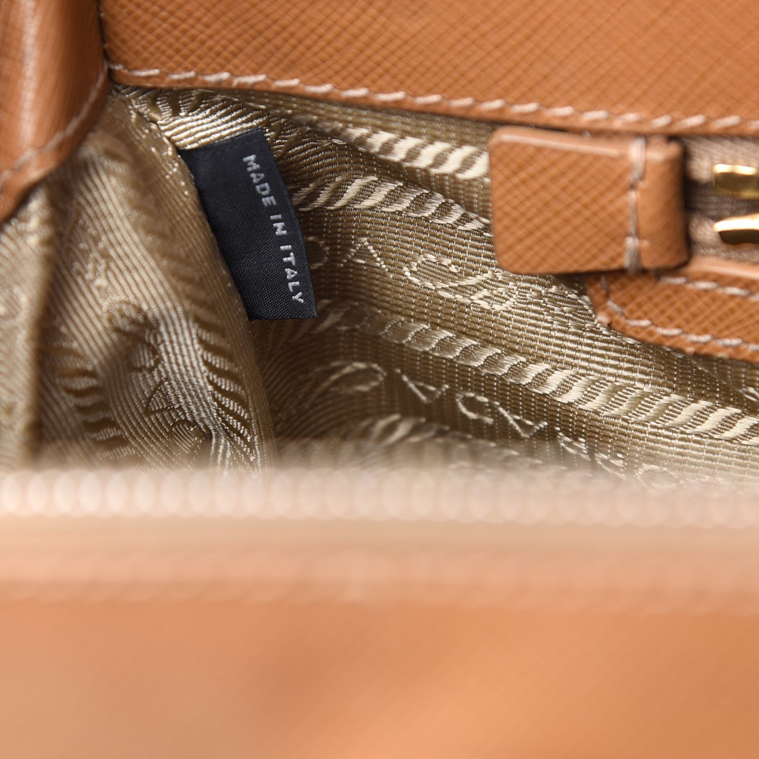Prada Saffiano Large Galleria Double Zip Tote Caramel 7 of 17