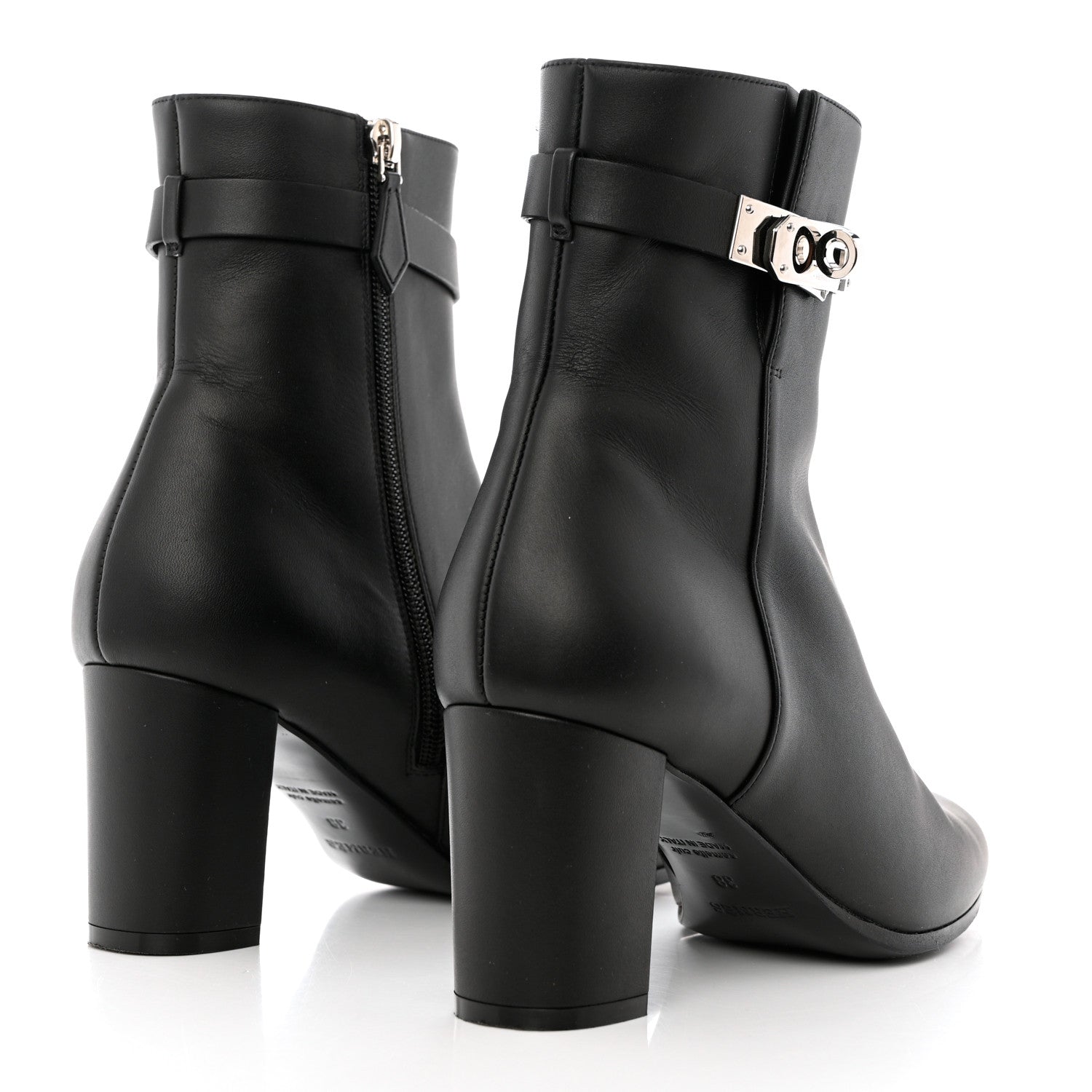 Hermes Calfskin Saint Germain Ankle Boots 38 Black 4 of 14