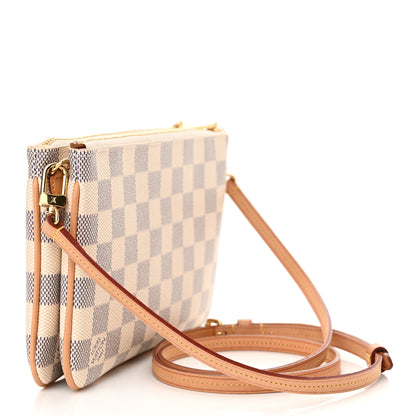 Louis Vuitton Damier Azur Double Zip Pochette 3 of 11