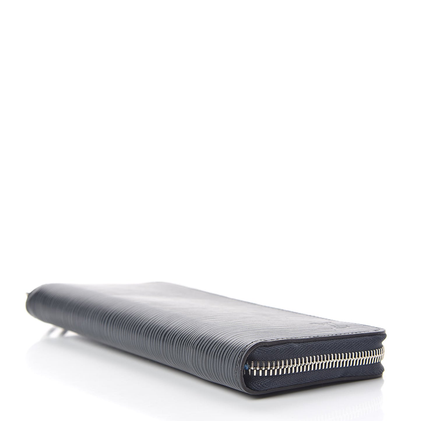 Epi Zippy Vertical Wallet Blue Nuit