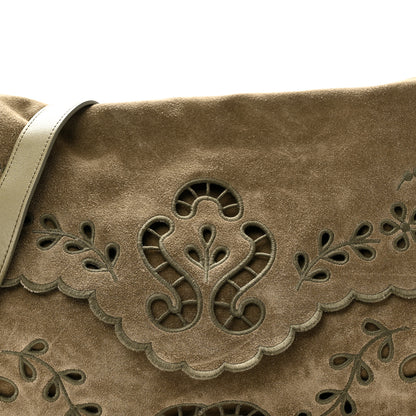 Chanel Suede CC Eyelet Messenger Khaki 8 of 10