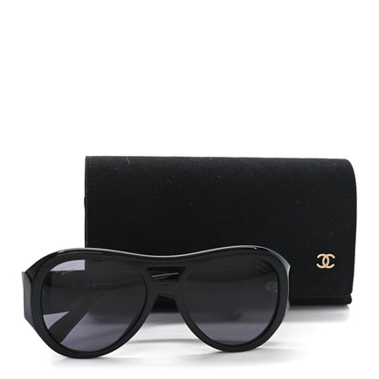 Chanel Acetate CC Pilot Sunglasses 5508 Black 7 of 7