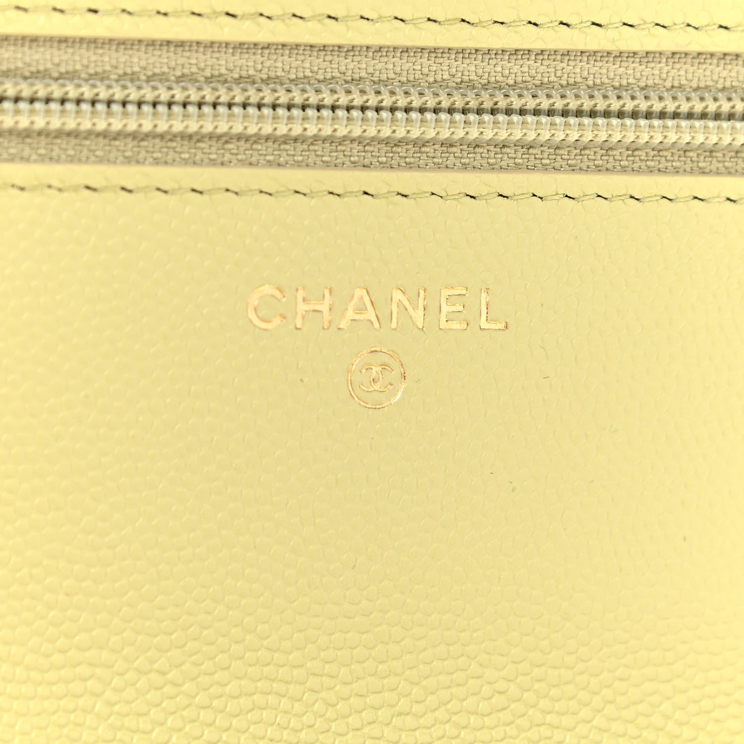 Chanel Caviar Quilted French New Wave Chain CC Wallet On Chain WOC Light Green 6 of 12