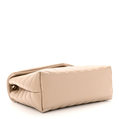 Saint Laurent Calfskin Y Quilted Monogram Small Loulou Chain Satchel Dark Beige 4 of 11