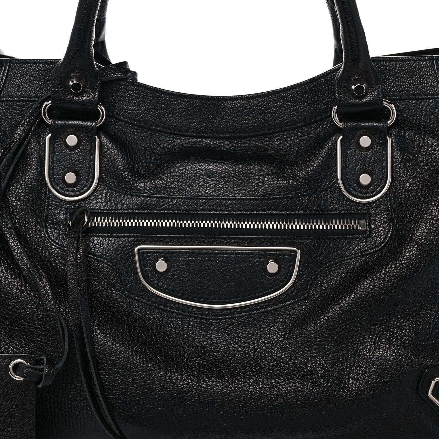 Balenciaga Chevre Silver Metallic Edge Hardware City Black 8 of 12