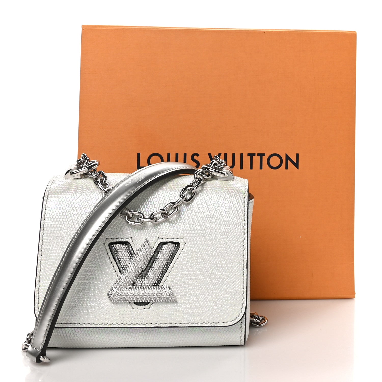 Louis Vuitton Iridescent Lizard Mini Swarovski Strass Twist Shoulder Bag 10 of 10