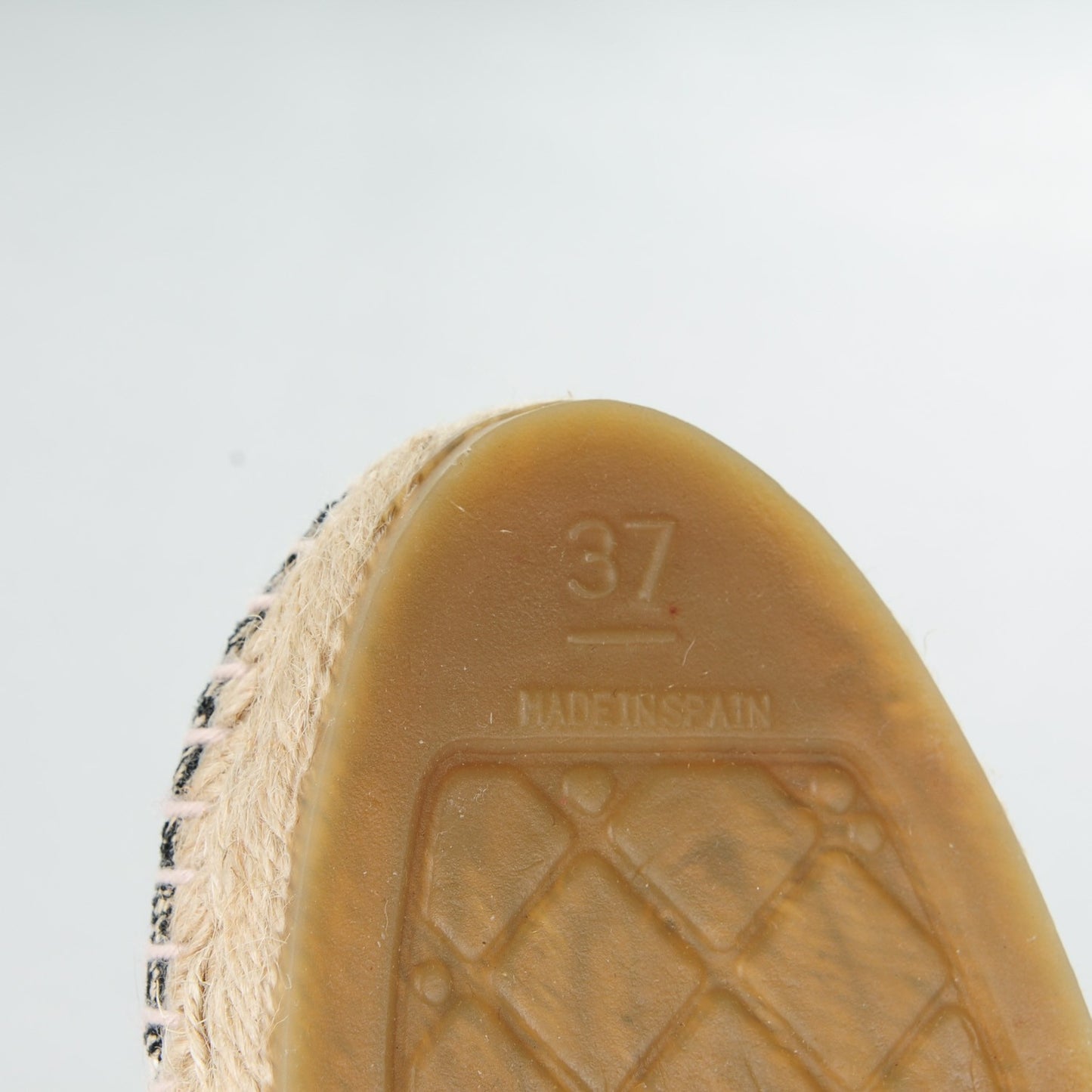 Toile Sequin CC Espadrilles 37 Beige Black