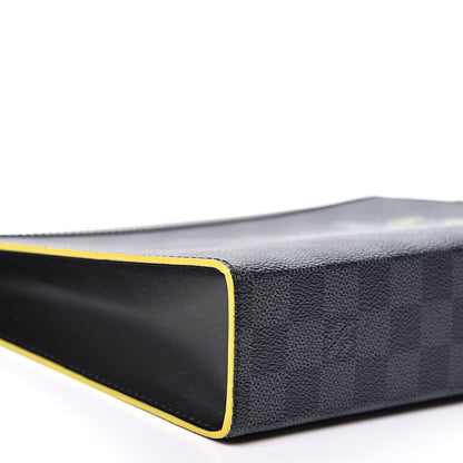 Louis Vuitton Damier Graphite Pochette Voyage MM Yellow 7 of 8