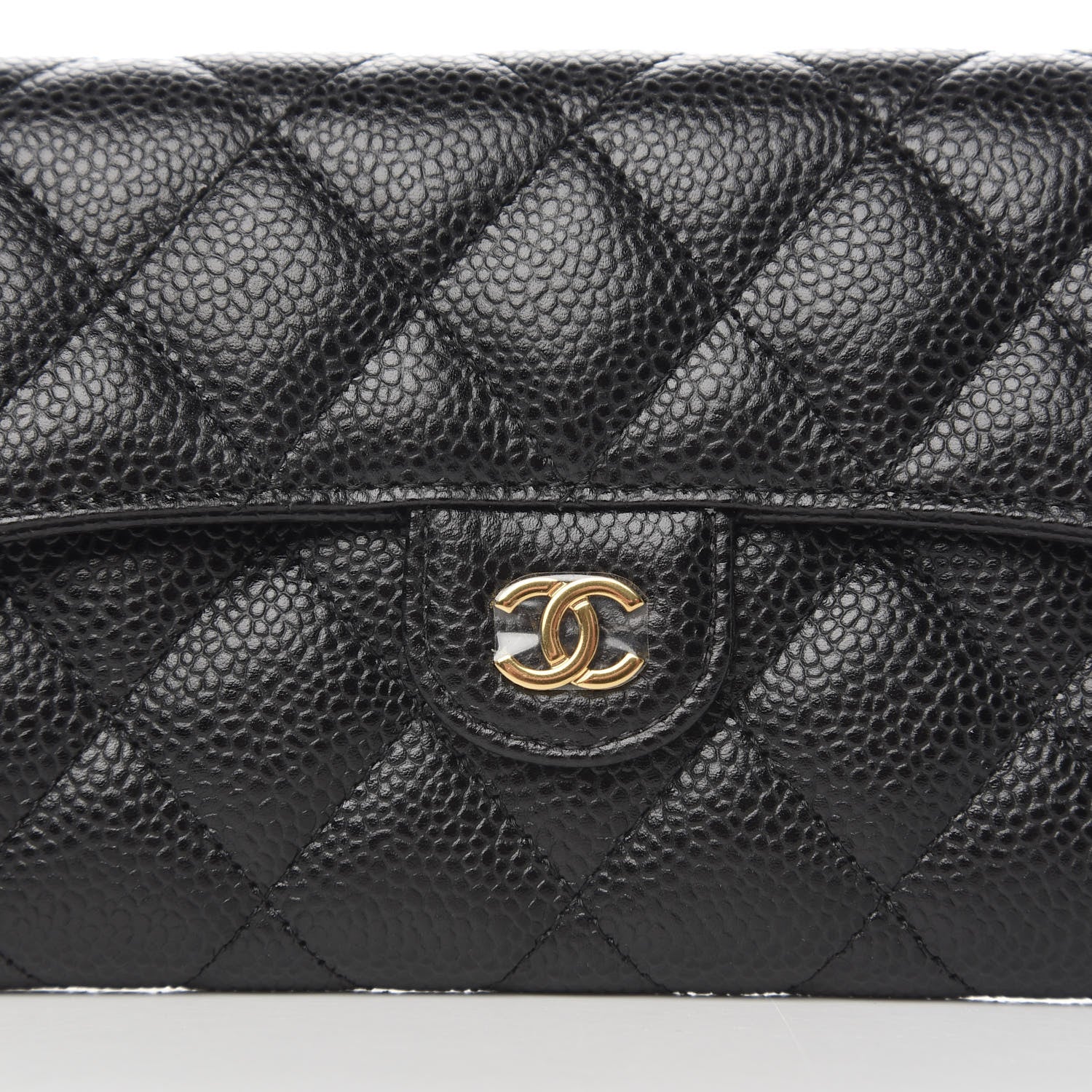 Chanel Caviar Quilted Large Flap Gusset Wallet Black 8 of 9