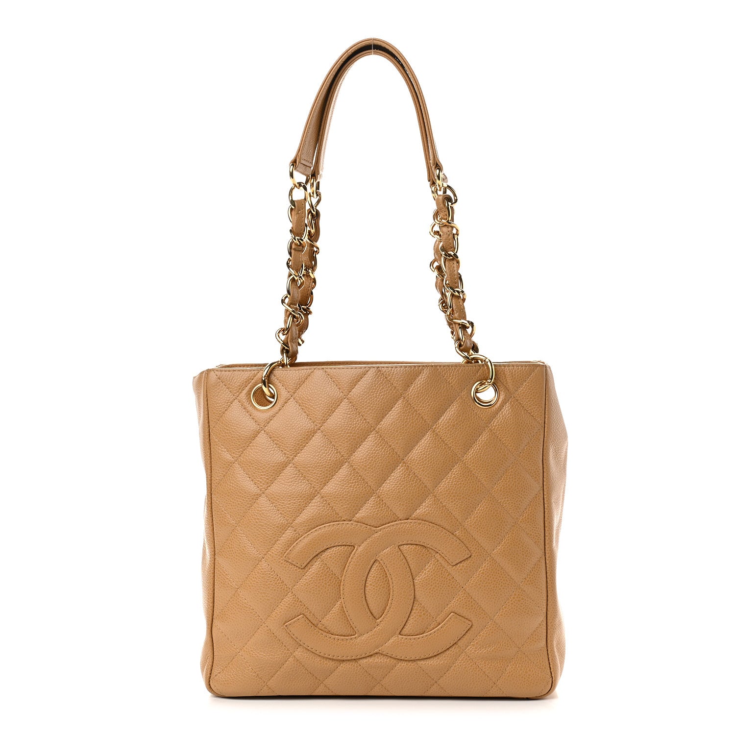 Chanel Caviar Quilted Petit Shopping Tote PST Beige 1 of 9