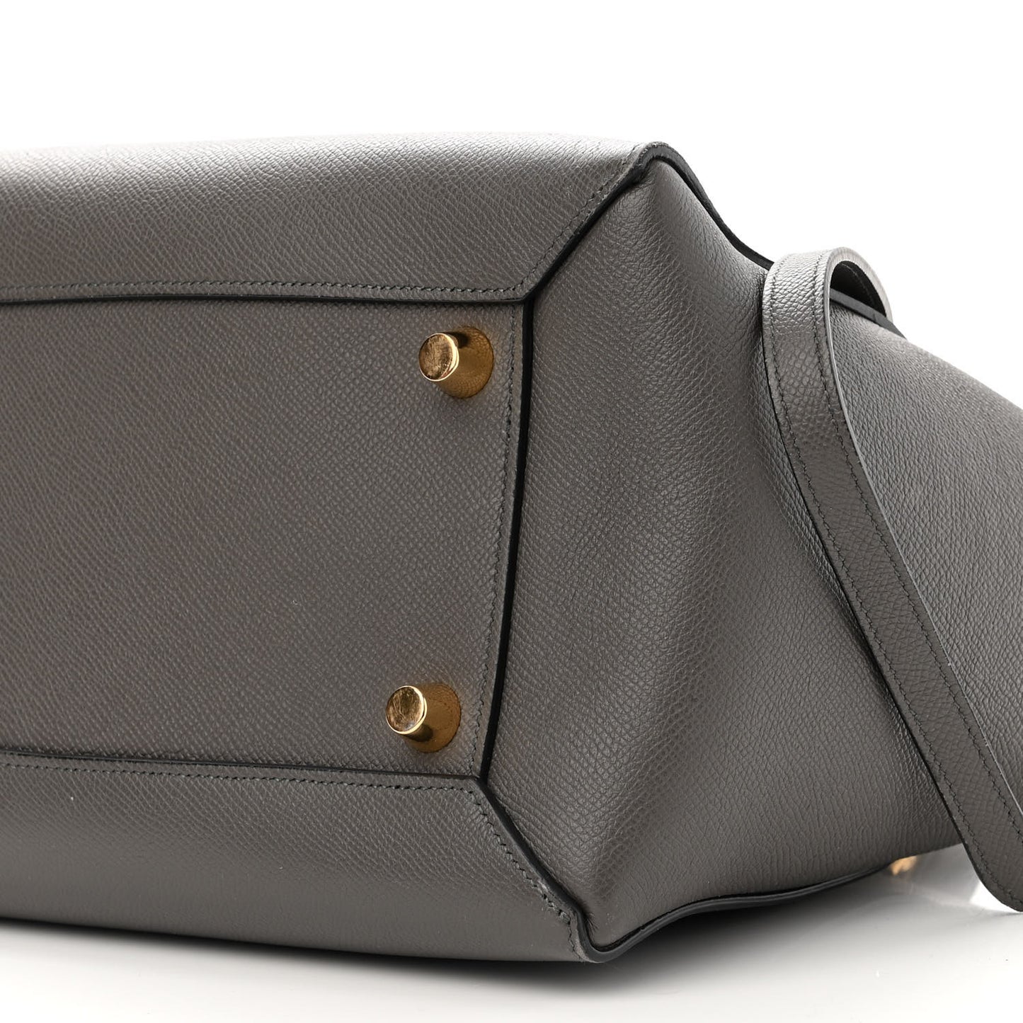 Grained Calfskin Mini Belt Bag Grey
