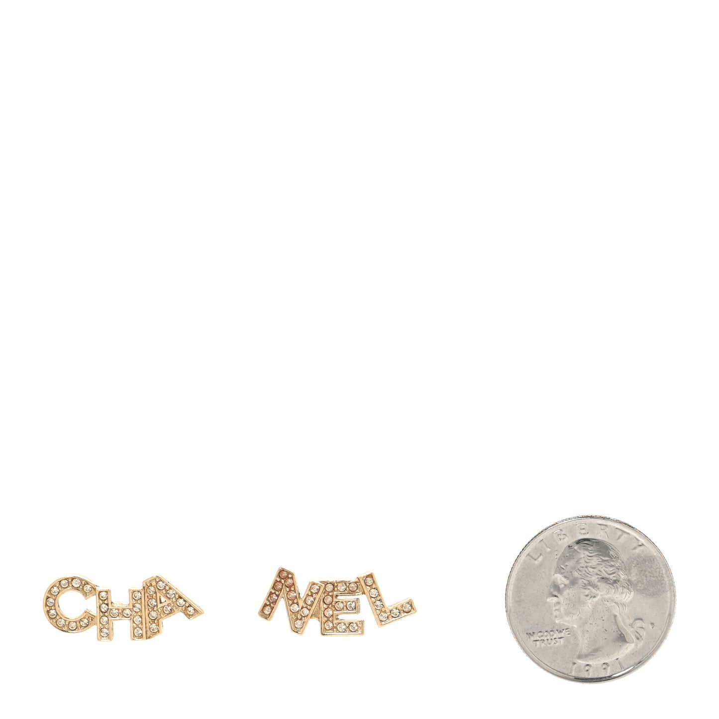 Crystal Pearl Signature Stud Earrings Gold