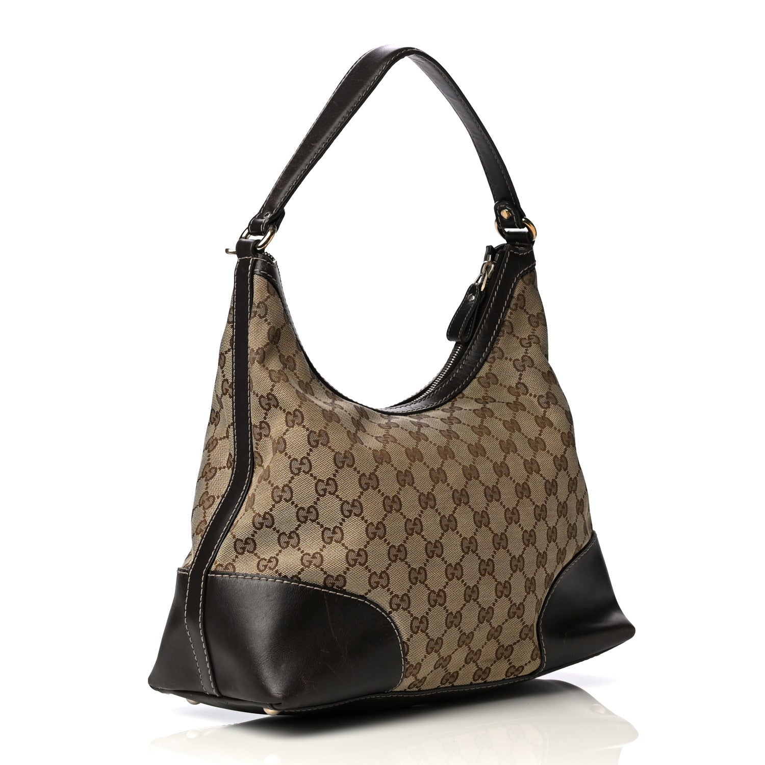 Gucci Monogram Medium Lovely Heart Hobo Brown 5 of 9