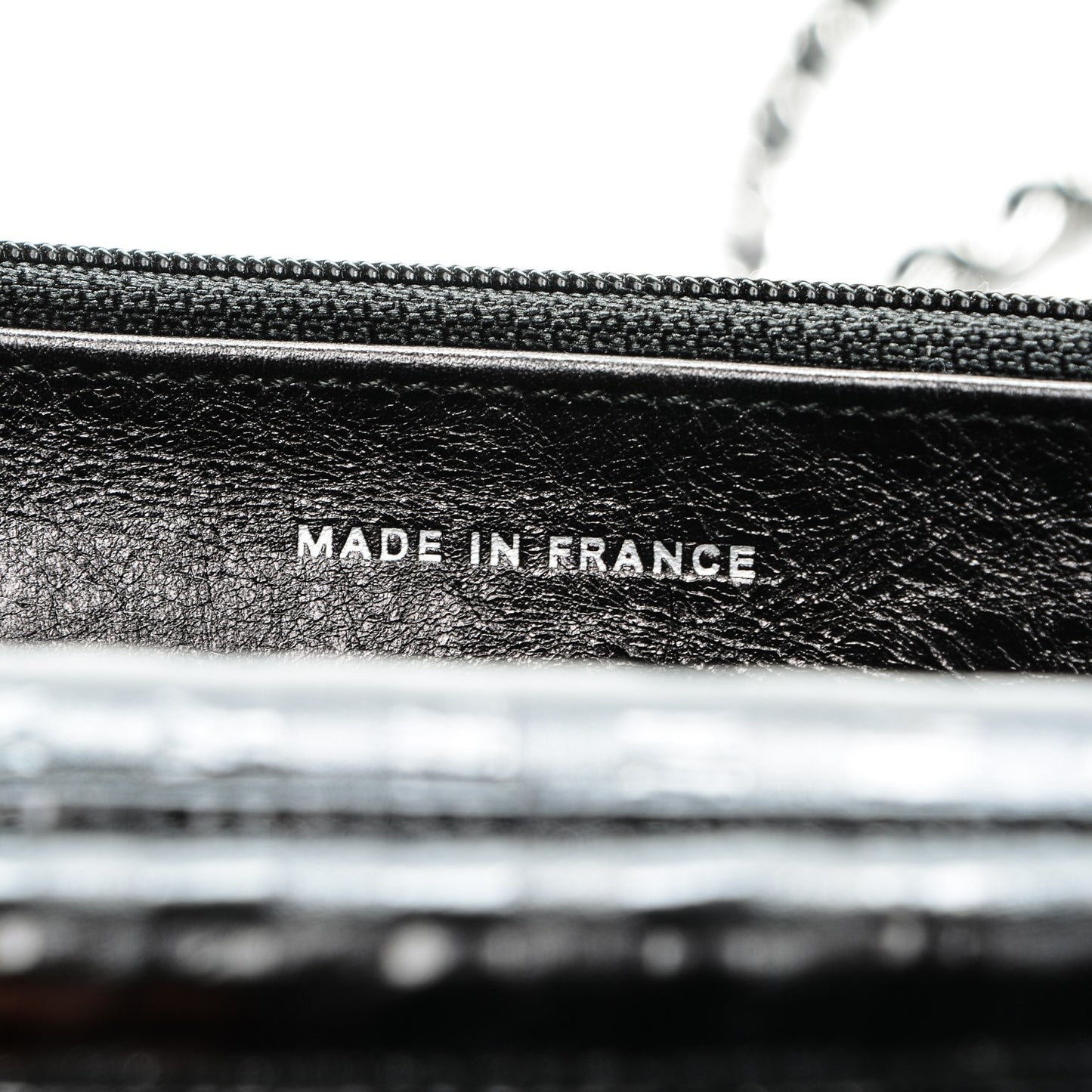 Aged Calfskin Striped Reissue Wallet On Chain WOC Black