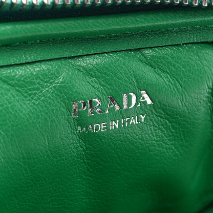 Prada Nappa Soft Padded Mini Triangle Crossbody Pouch Mango 7 of 9