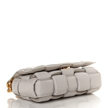 Bottega Veneta Lambskin Maxi Intreccio Padded Chain Cassette Crossbody Bag White 4 of 12