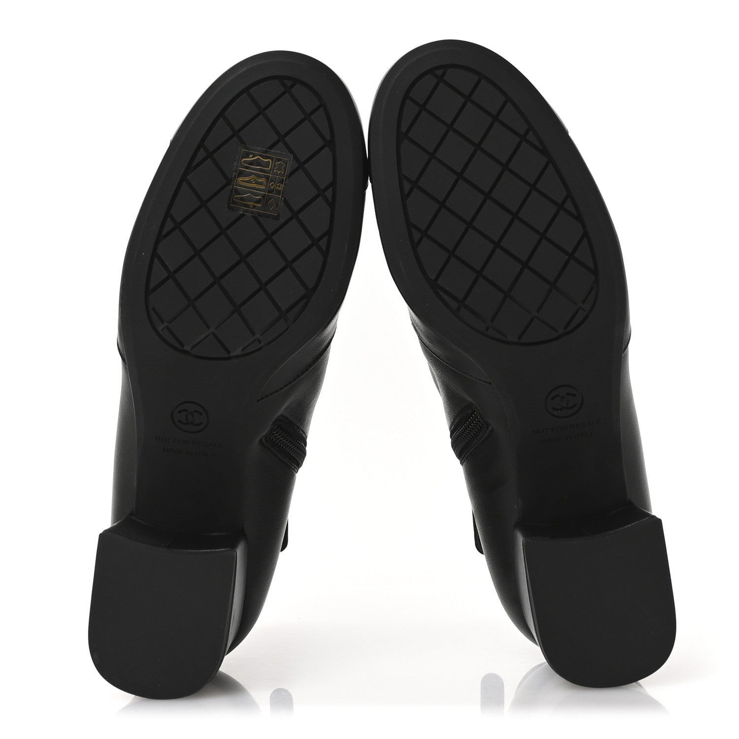 Chanel Stretch Lambskin Cap Toe CC Short Boots 38 Black 6 of 8