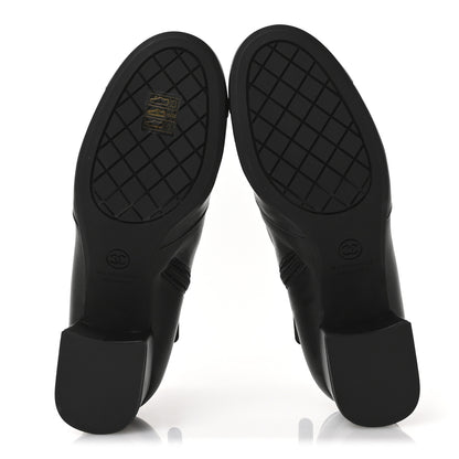 Chanel Stretch Lambskin Cap Toe CC Short Boots 38 Black 6 of 8