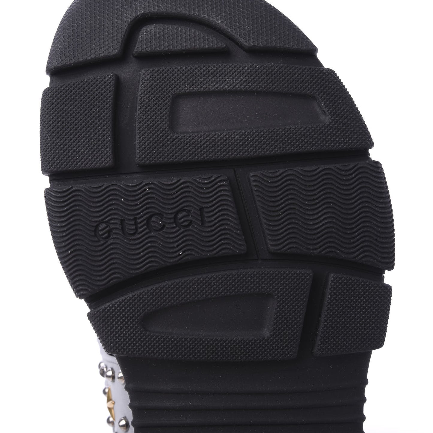 Technical Canvas Calfskin Reflective Studded Mens Aguru Sandals 10 Silver Black